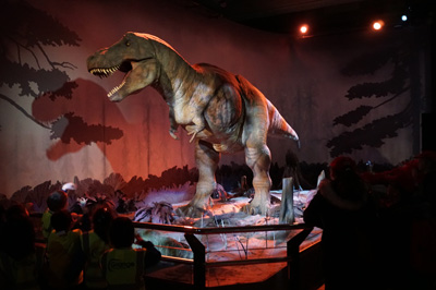 Animatronic T-Rex, Natural History Museum, London, December 2016