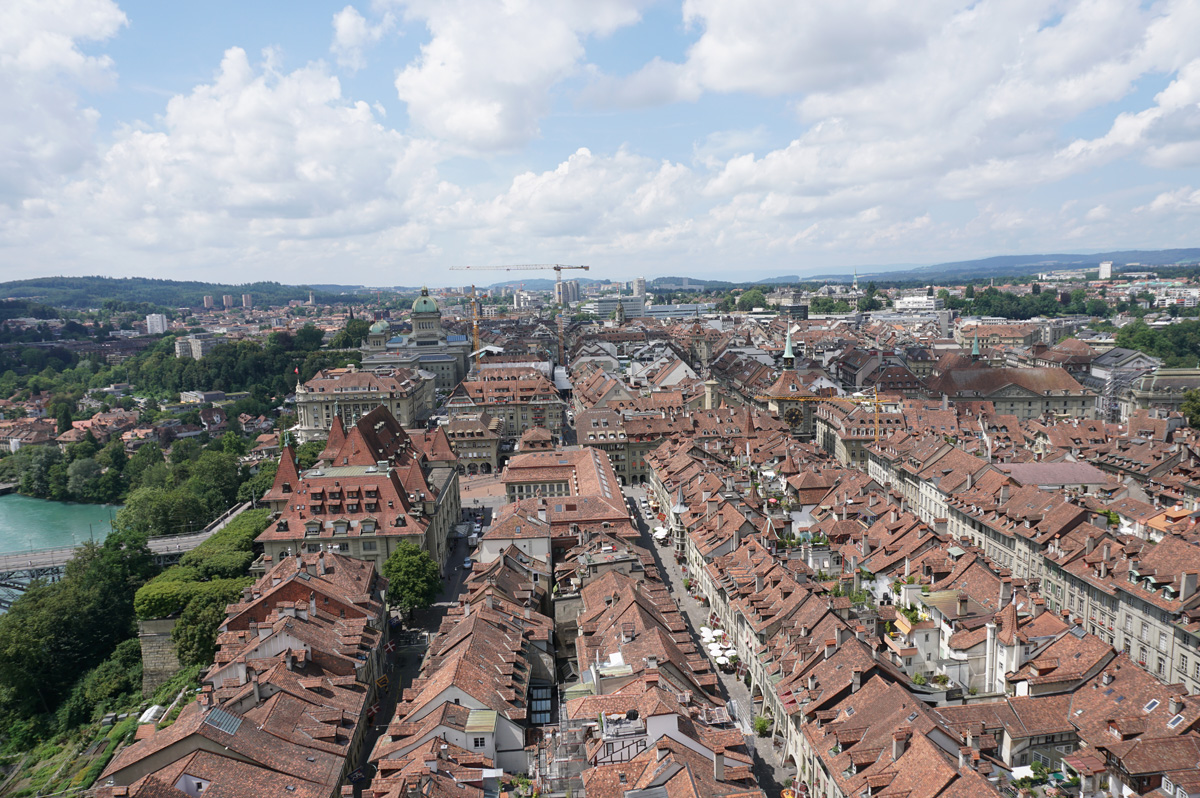 Bern, From Munster Tower: Suspiciously uniform roofs and houses