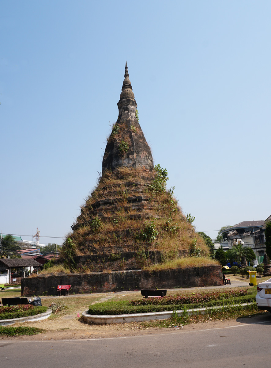 Vientiane, That Dam Stupa Centuries old, abandoned and unrestored!