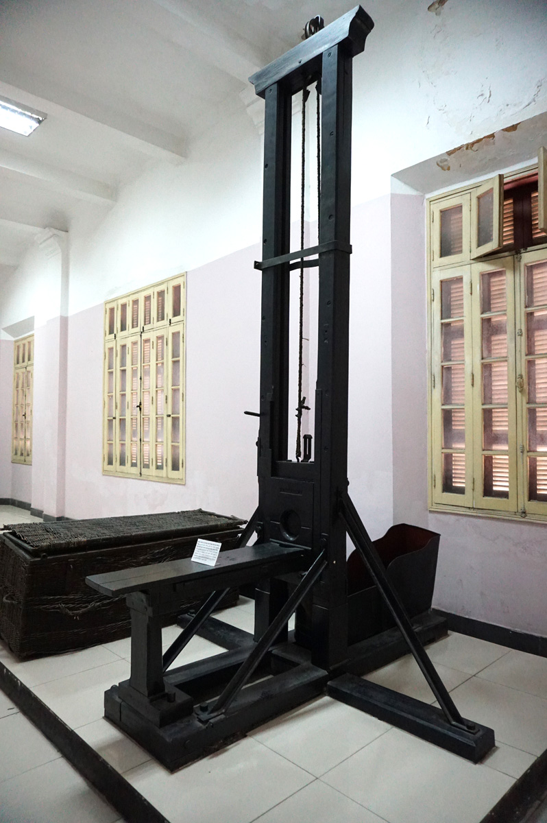 Museum of Vietnamese Revolution, Guillotine from Hoa Lo Prison("Hanoi Hilton")