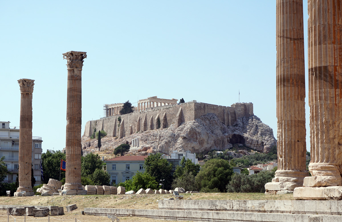 Assorted Ancient Athens, Acropolis, from Temple of Zeus