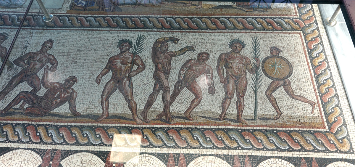 Olympia Archaeological Museum, Roman mosaic of games