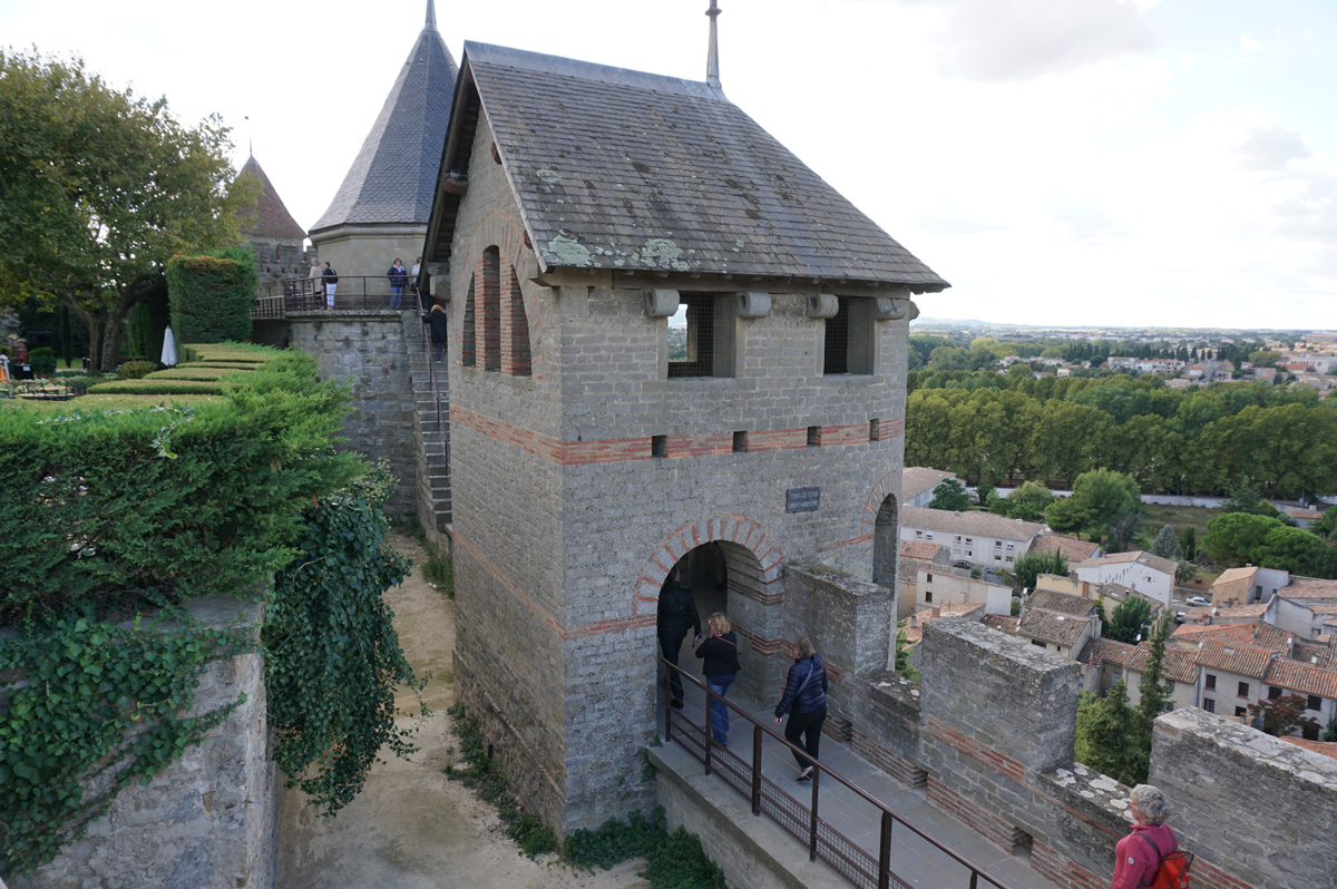 Carcassonne, 19th c restored tower Note the steep slate roof
