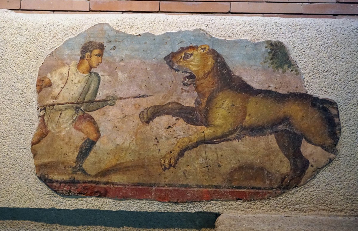 Merida: Museo Nacional de Arte Romano, Mural from Roman Amphitheater