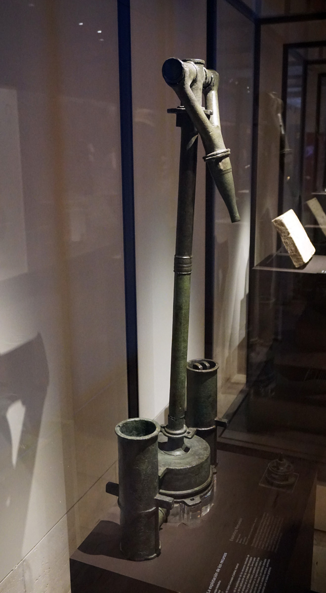 National Archaeological Museum, Roman mine pump Used to spray cold water onto heated rocks