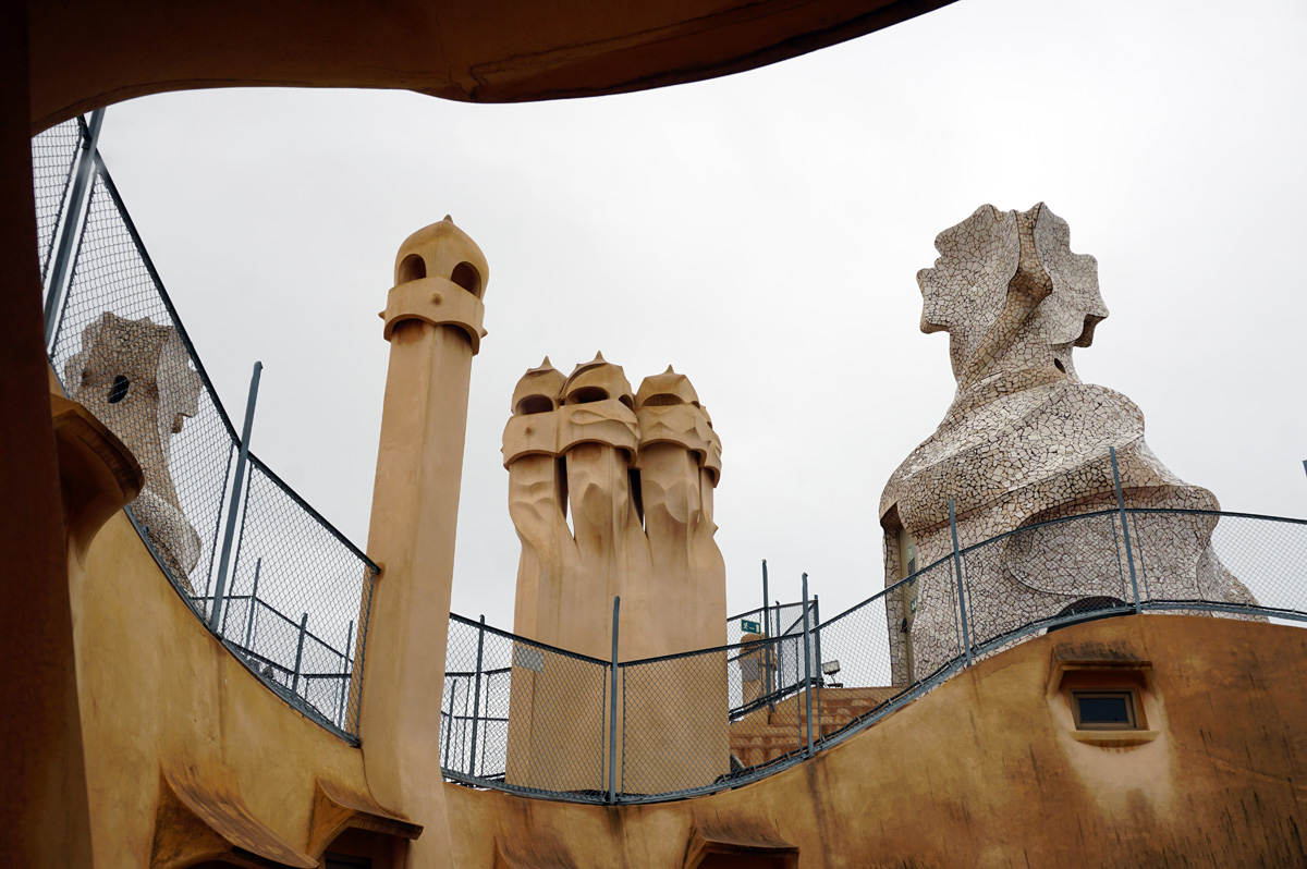 Casa Milà aka La Pedrera, Exotic chimney stacks