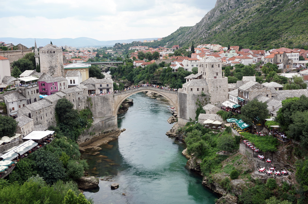 Mostar Bridge, Bridge from Koski Mehmed Pasha Mosque