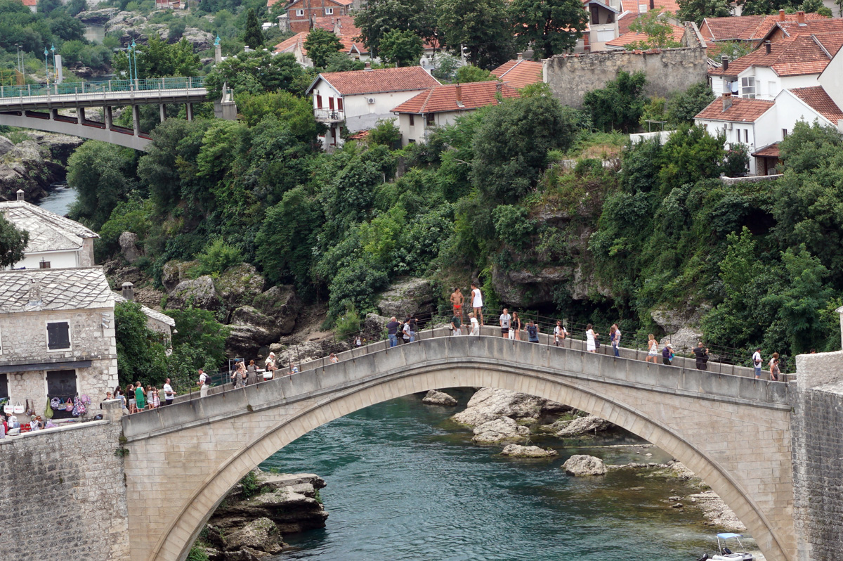 Mostar Bridge, Bridge from Koski Mehmed Pasha Mosque