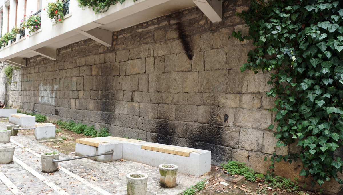 Albania: Tirana, Chunk of old "Justinian Walls" (??)