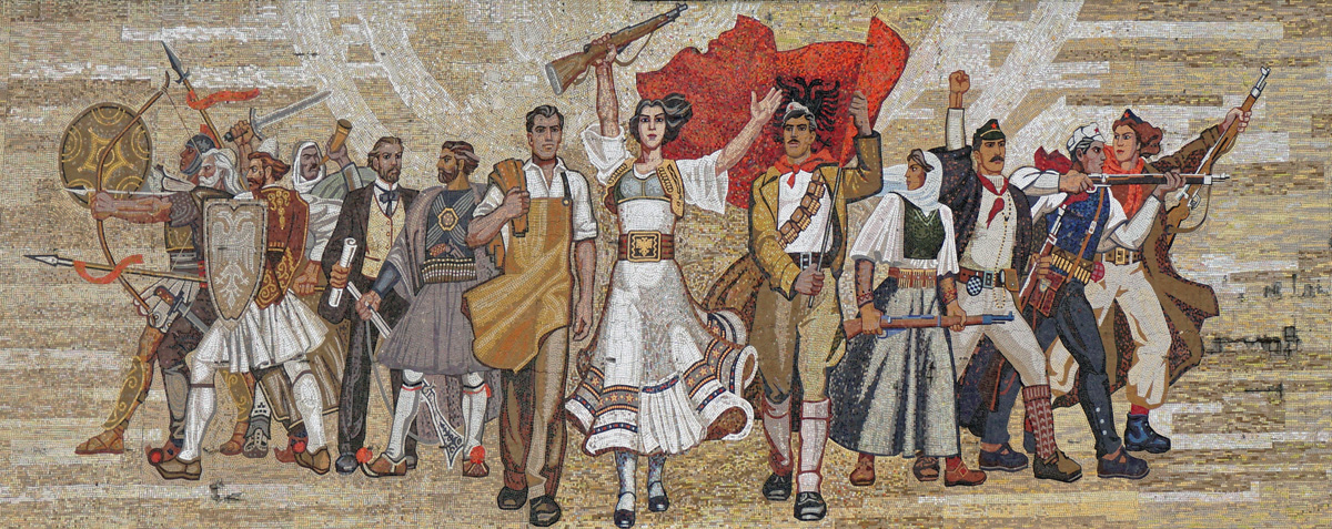 Albania: Tirana, National Museum Mosaic