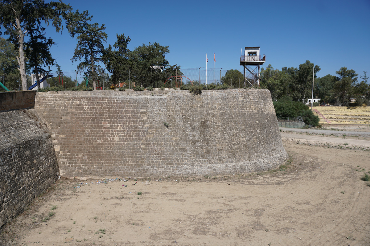 North Nicosia: Venetian Walls, Venetian bastion + UN watchtower