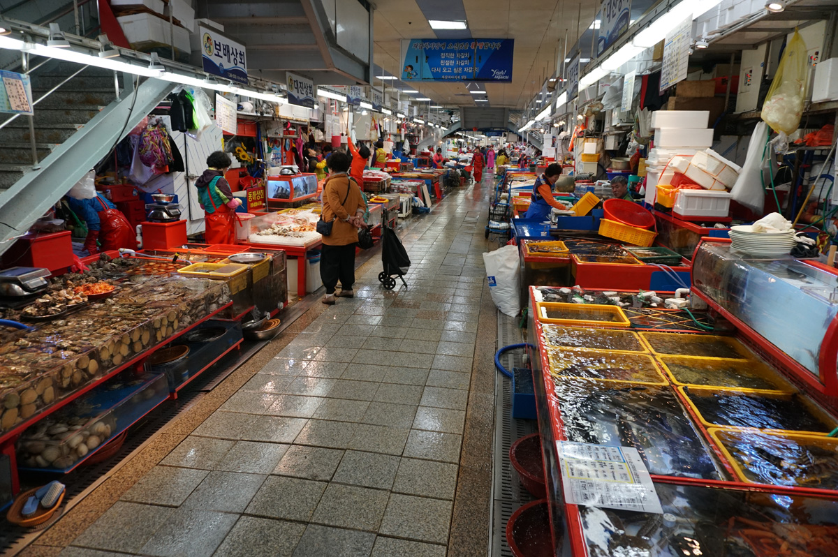Around Busan, Jagalchi fish market