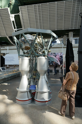 R-7 Rocket engine, Remainder of Cosmos Musuem, Moscow 2018