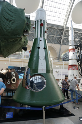 Mockup: reusable return verhicle for Almaz-1, Remainder of Cosmos Musuem, Moscow 2018