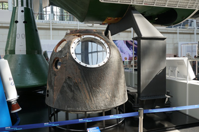 Sample Soyuz capsule, Remainder of Cosmos Musuem, Moscow 2018