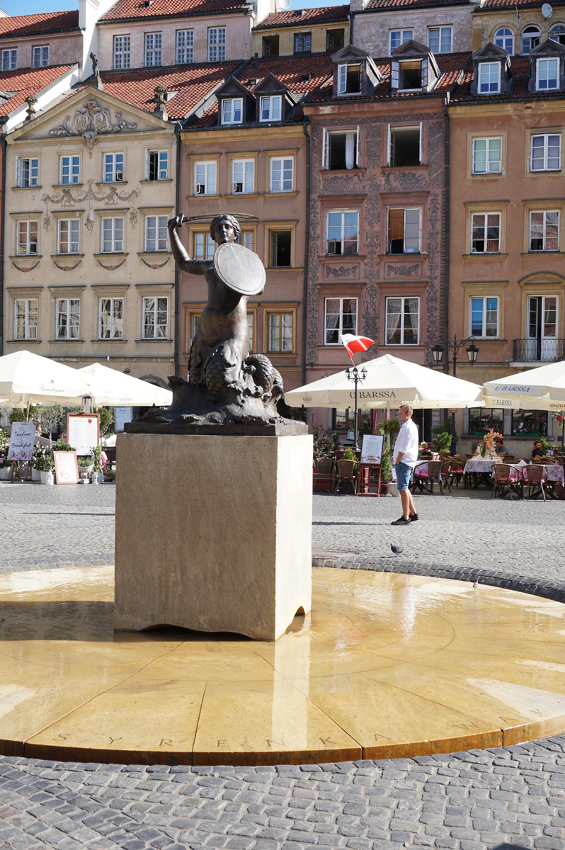 Warsaw: Palace and Old Town, "Syrenka" Mermaid Statue