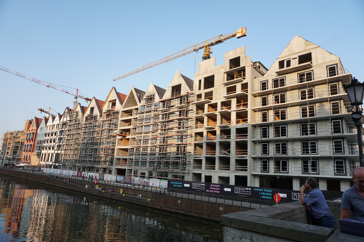 Gdansk Old City, New construction, retaining some old style.