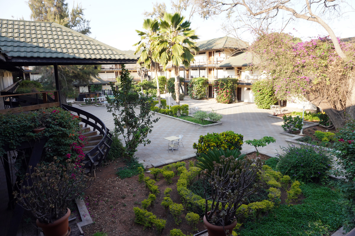 Dodoma, New Dodoma Hotel: internal courtyard