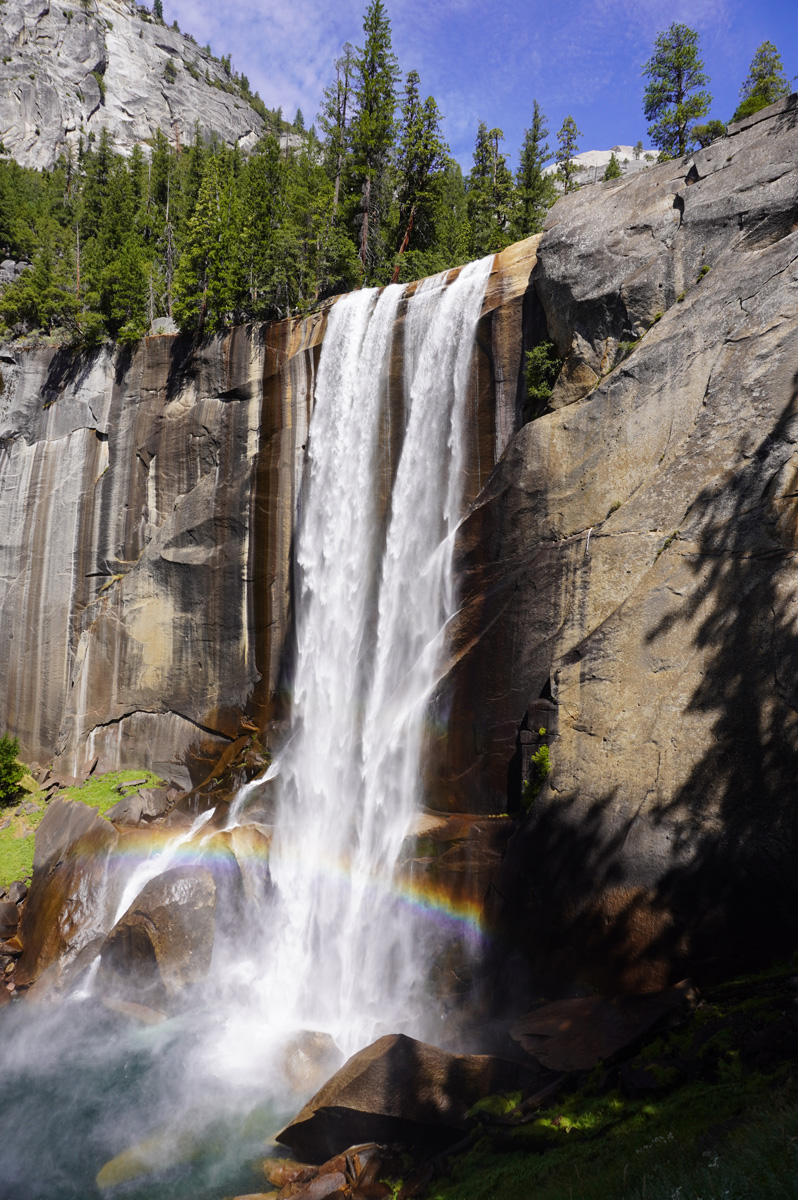 Day One: Vernal Fall and Nevada Fall, Vernal Fall, with rainbow!