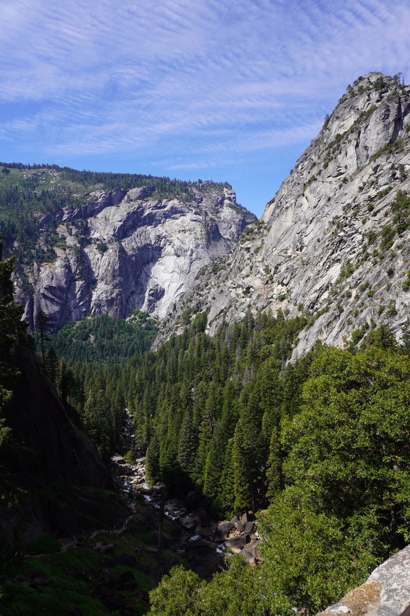 Day One: Vernal Fall and Nevada Fall, View back down to valley