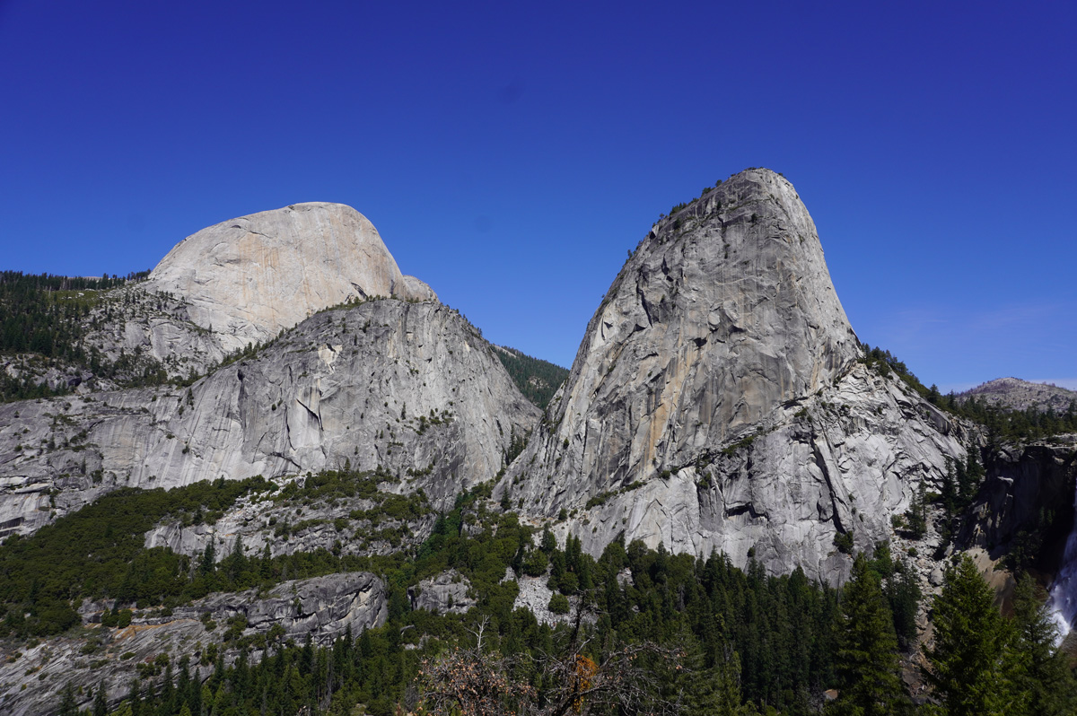 Day One: Vernal Fall and Nevada Fall, Half Dome + Liberty Cap