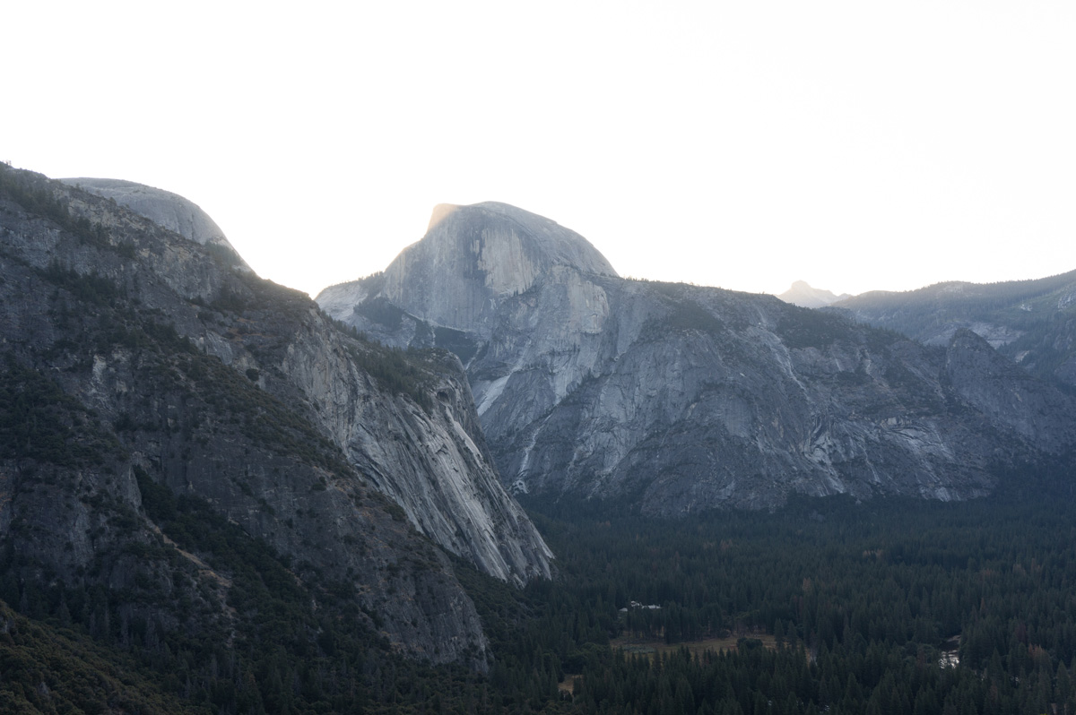 Day Two: Yosemite Point + Valley Views, Another awkwardly lit shot of Half Dome