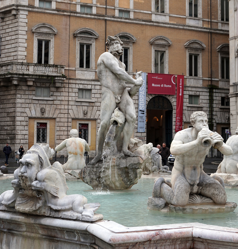 Piazza Navona, Fontana del Moro, Piazza Navona