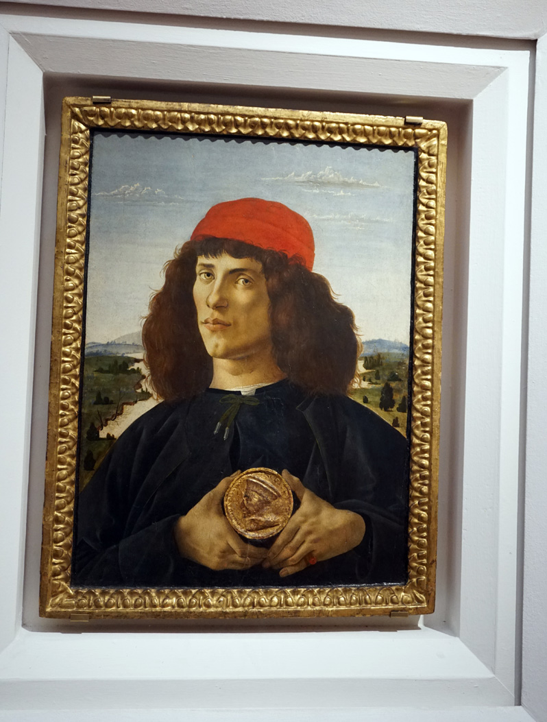 Uffizi Gallery, Botticelli: Young Man with Medallion (1475)