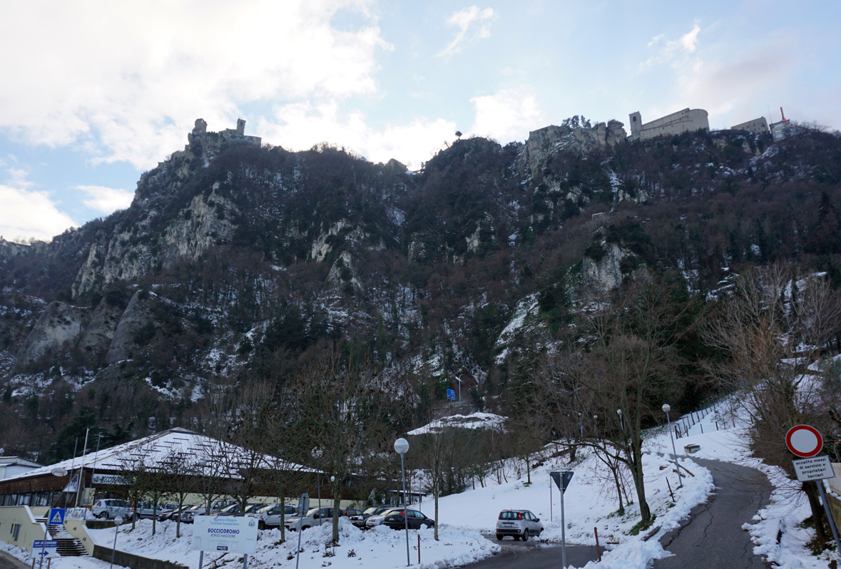 Fortifications, View from village below