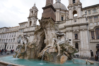 Four Rivers Fountain, Piazza Navona, Italy++ January 2019