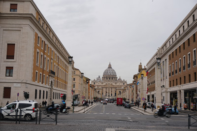 Approaching St Peter's, Italy++ January 2019
