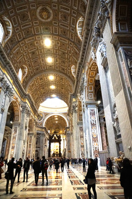 The vast, sumptuous, interior, St Peter's, Italy++ January 2019