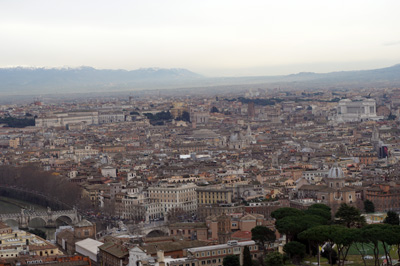 Rome, from St Peter's lantern, Italy++ January 2019