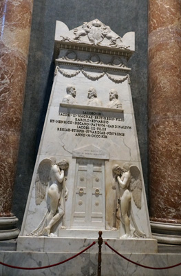 Tomb of "James III of Great Britain" d 1819 (The Son, St Peter's, Italy++ January 2019