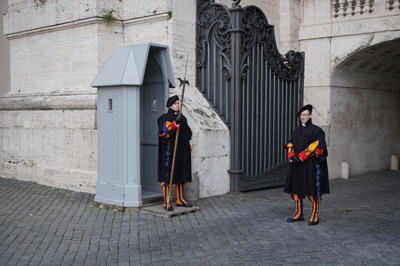 Two Swiss Guards, St Peter's, Italy++ January 2019