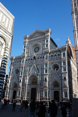 Duomo: Main Facade, Florence Duomo, Italy++ January 2019