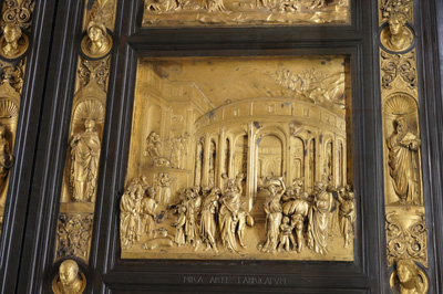 Baptistry door detail, Opera del Duomo Museum, Italy++ January 2019