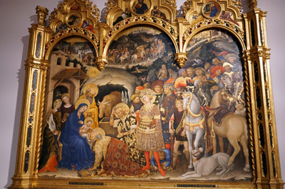 Gentile da Fabriano: Adoration of the Magi (1423), Uffizi Gallery, Italy++ January 2019