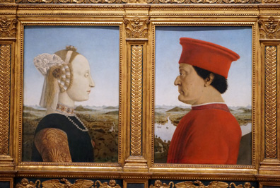 Piero della Francesca: Duke & Duchess of Urbino (~1474), Uffizi Gallery, Italy++ January 2019