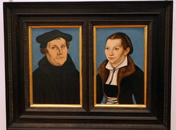 Cranach: Luther and his wife (1529), Uffizi Gallery, Italy++ January 2019