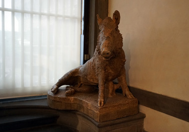 Wild Boar, Roman copy of Hellenistic original, Uffizi Gallery, Italy++ January 2019
