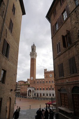 View to Torre del Mangia, Around Siena, Italy++ January 2019