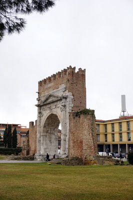 Arch of Augustus (27 BC), Rimini, Italy++ January 2019