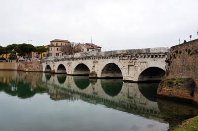 Bridge of Tiberius (1st c AD), Rimini, Italy++ January 2019