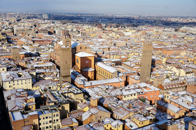 View from Asinelli Tower, Bologna, Italy++ January 2019