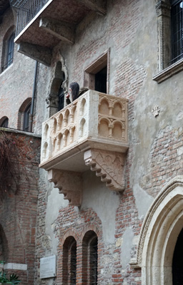 "Balcony of Juliet", Verona, Italy++ January 2019