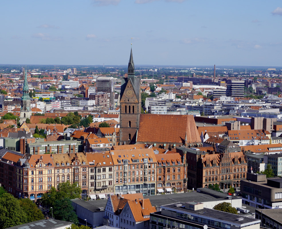 New City Hall, View to Marktkirche and Altes Rathaus