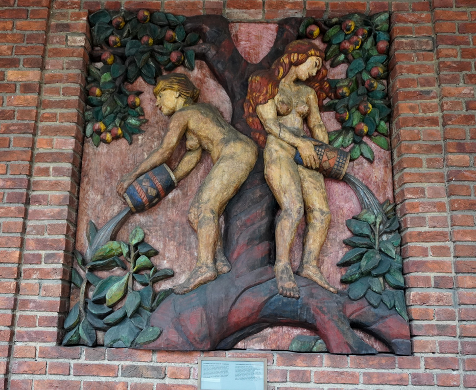 Oslo City Hall: Norse Mythology, Norns water Yggdrasil