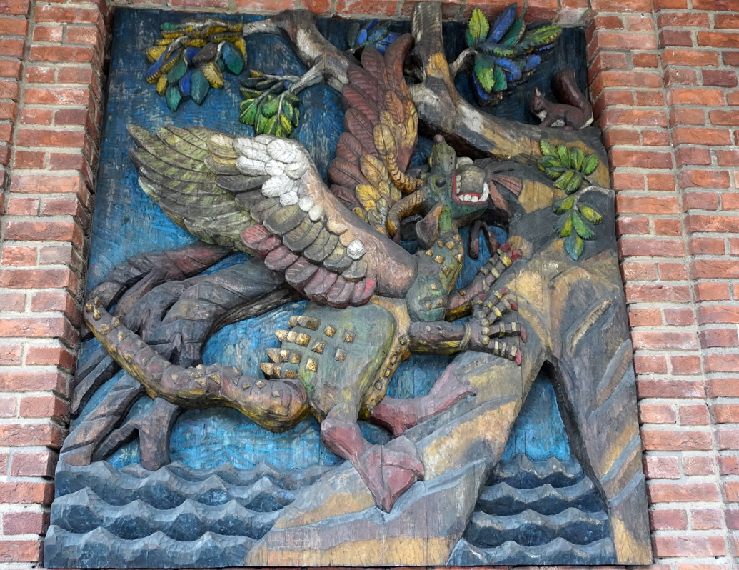 Oslo City Hall: Norse Mythology, Nidhogg, who chews at Yggdrasil