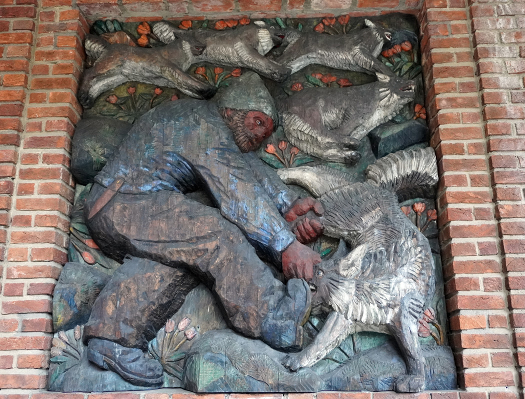 Oslo City Hall: Norse Mythology, Vidar Conquers the Wolf Fenris